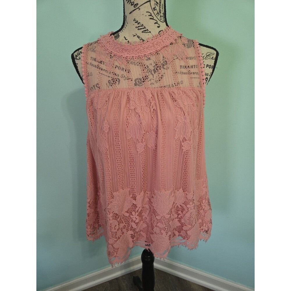 Chance or fate blouse 1x pink lace top new with tags Cottagecore
